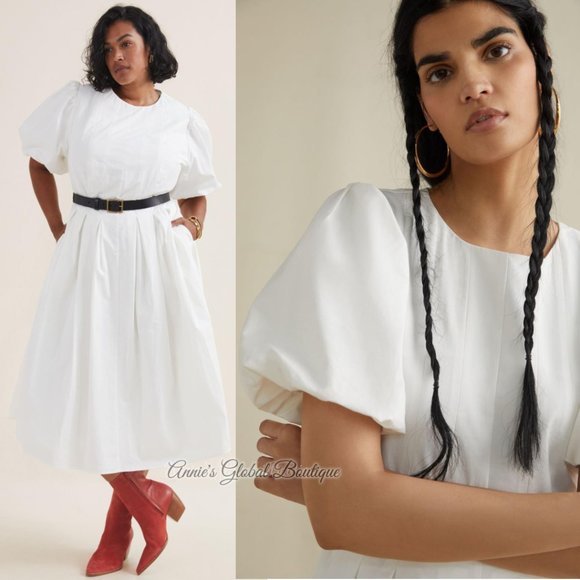 RARE NWT ANTHROPOLOGIE Eri + Ali Corset-Seamed Midi Dress - Picture 11 of 16